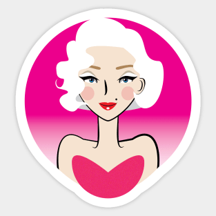 Marilyn in Pink Sticker